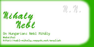 mihaly nebl business card